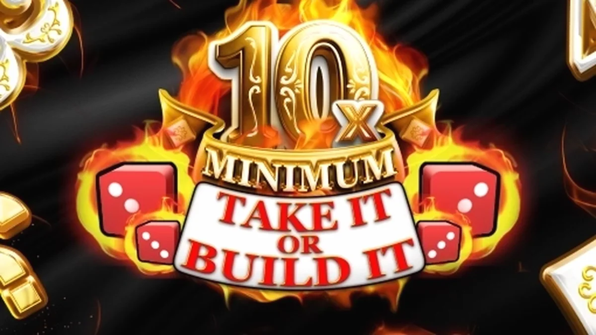 Interface do jogo 10x Minimum Take It or Build It com seus 5 cilindros em destaque